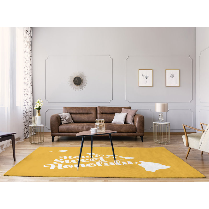 Tapis en poly-chenille honolulu hawaii, Rectangle 8 pi x 10 pi
