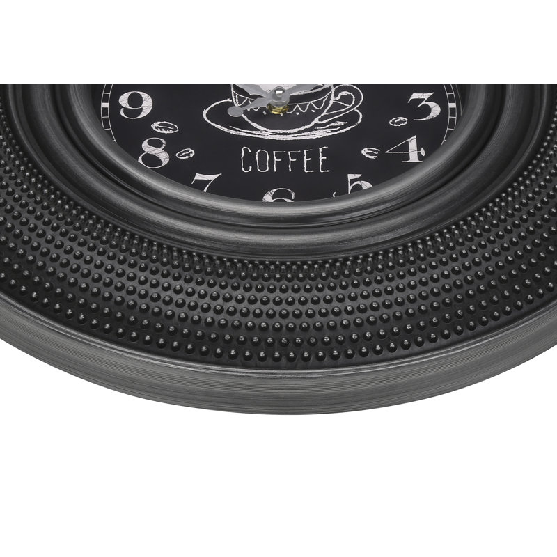 Horloges, rondes de 20 po, gris anthracite, transitionnel