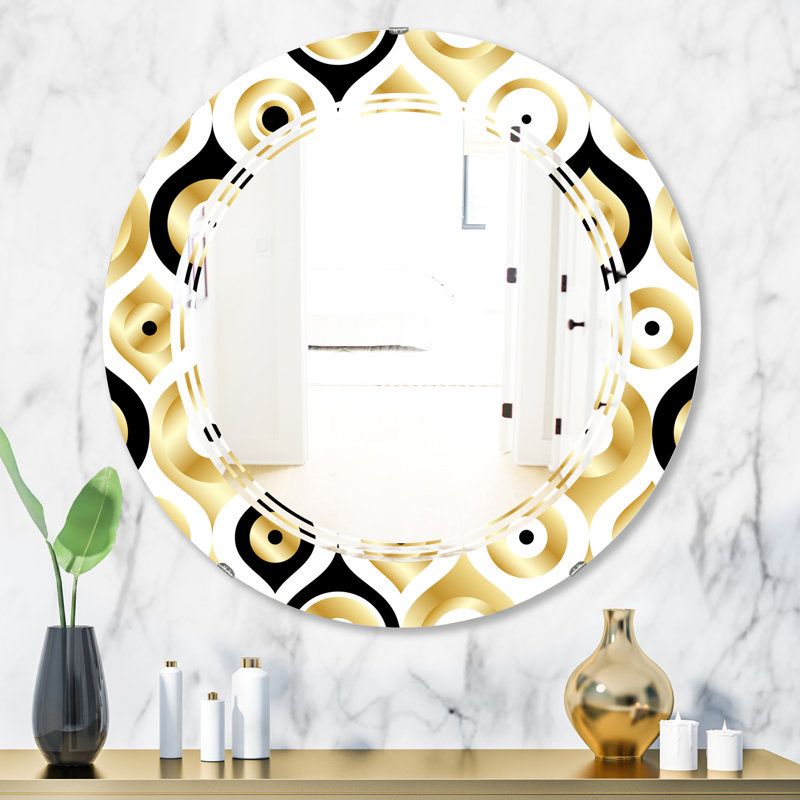 Miroir mural Art Deco, 31,5 po x 31,5 po