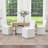21" Wide Modern No Assembly Upholstered Linen Side Dining Chair with Interchangeable Casters & Fixed Feet (Set of 4)-688778473