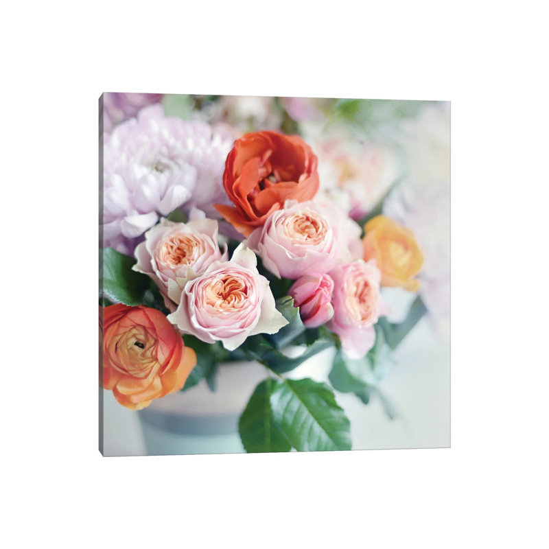 Fresh Bouquet by Sarah Gardner - Print on Canvas, 30.48 cm H x 30.48 cm W, Wrapped Canvas