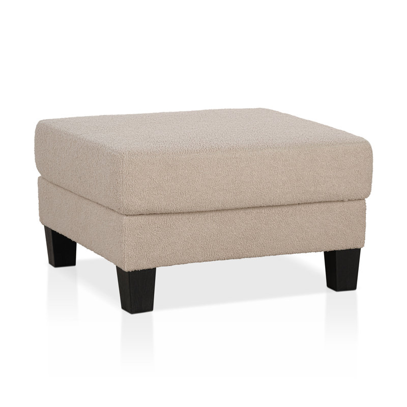 Viafora Square Boucle Storage Ottoman, Beige