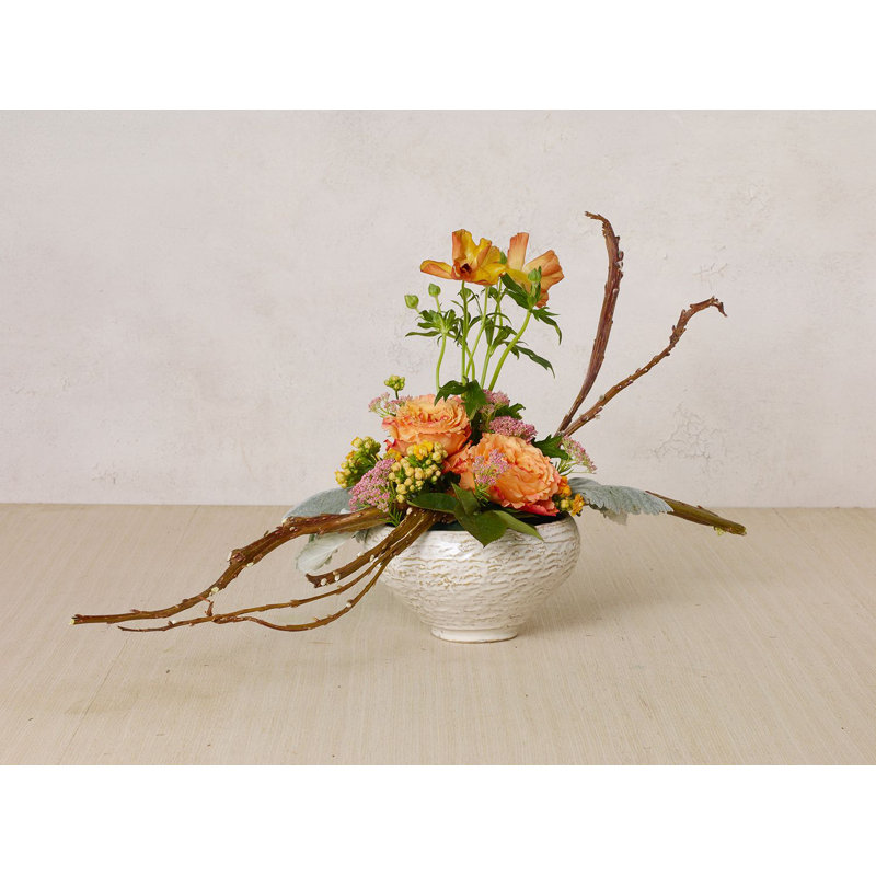 Alparslan Handmade Ceramic Pot Planter, 4" H x 7" W x 7" D
