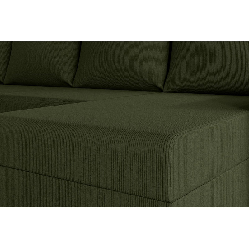 Benedicto 5 Seater Corner Sofa , Dark green - Cord205.20