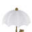 23" Gold Resin Frog Table Lamp With Linen Umbrella Shade-721551889-721551890
