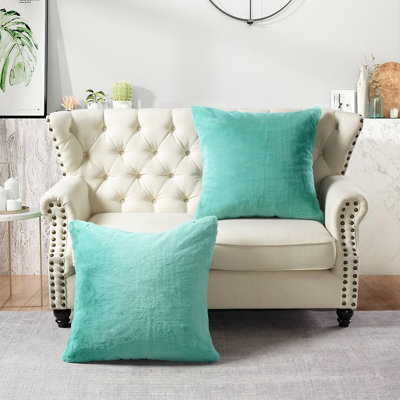 Housse de coussin lourd en fausse fourrure