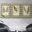 Moroccan Ferns I - ensemble de 3 reproductions sur toile-97708733-97708732