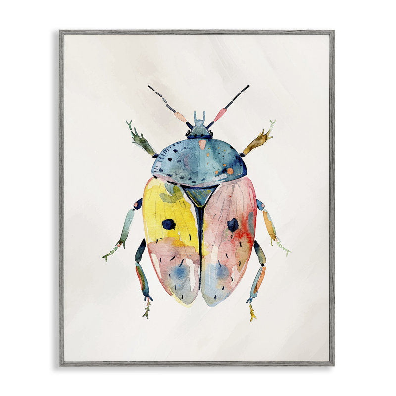 Coccinelle fantaisiste Boho, giclée par Kim Allen, H 14 po x l 11 po, Estampe numérique Farmhouse