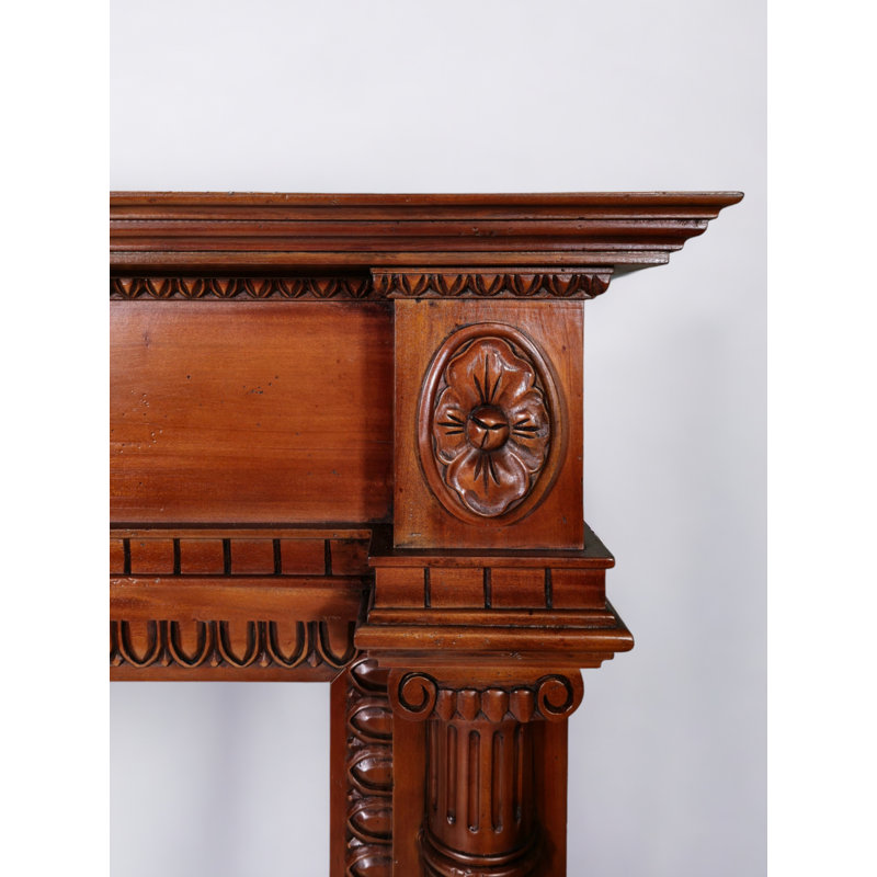 Regency Hand Carved Solid Wood Fire Surround, Walnut, Walnut