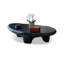 Table basse en plastique renforcé de verre noir-313010745
