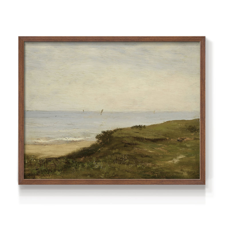 Paysages rétro-DCCXCII - impression encadrée - réaménageable, H 8 po x l 10 po, Noyer