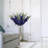 White 36.5 inch Delphinium Stem, Faux Floral for Vase Arrangements and Home Decor