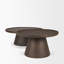 Tables basses gigognes en bois foncé foncé