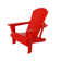 Shaunna Plastic Adirondack Chair with Table and Ottoman