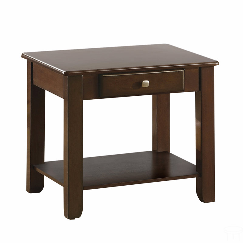 Table de bout avec tiroir et tablette