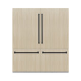 ZLINE Autograph 72 in. Panel Ready Built-In Refrigerator w/ Polished Gold Accents