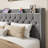 Modern Tufted Upholstered Bed In Velvet Or Linen With Charging Station & Headboard Shelf, High Clearance Under Bed Storage-290350258-290350265