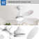 Damecia 42" 5-Blade Matte White 6-Speed Adjustable LED Ceiling Fan Light with Remote Control