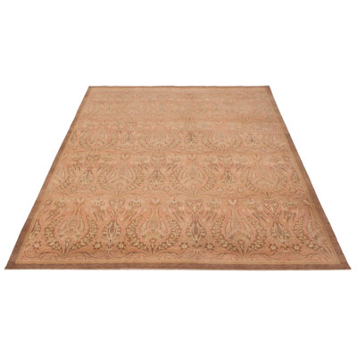 Tapis unique en laine de style années 1990 de 7 pi 11 po x 9 pi 10 po Aleeya