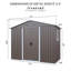 Remise de rangement en métal 8 pi x 4 pi avec fenêtre-123384467-123384472