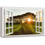«Window View Of Country Road At Sunset Nature Images Rustic Scenic Relax Calm Ultra» sur toile-98448708