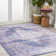 Regis Bohemian Medallion Machine-Washable Blue Rug