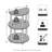 Furinno TURN-N-TUBE Night Stand, 3-Tier Round Nightstand, Half Round Table Top Bedside Table, Toolless Side Table, End Table with Open Shelf, for Bedroom, Living Room, White-128836518