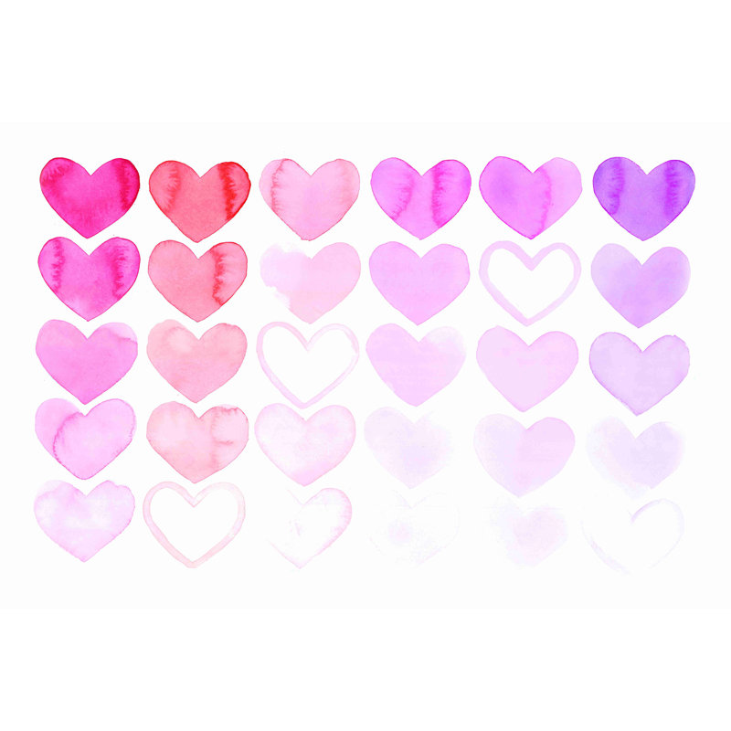 Heart Gradation - impression sur toile tendue, H 8 po x l 12 po