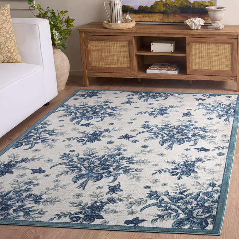 Tapis d'intérieur floral Aria Performance, Rectangle 5 pi 1 po x 7 pi 3 po