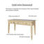 Bureau d'écriture rectangulaire en buis blanc rétro 55,25 po, 3 tiroirs-1886976741-1886976732