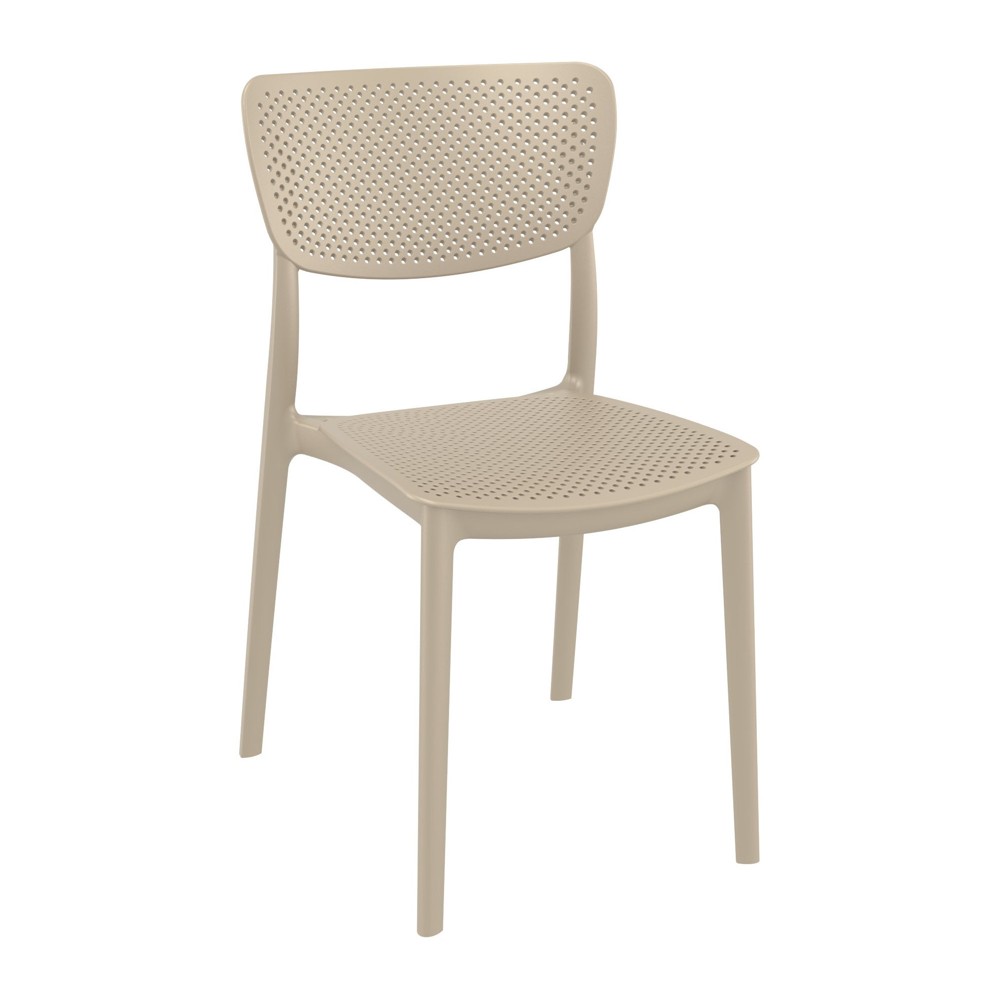 Farrah 31" Square 2-Person Bistro Set, Taupe, 23.6" D x 23.6" W x 29.5" H