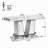 62.99" Bar Table for 4-6, Rectangle Counter Height Pub Table with Metal Footrest