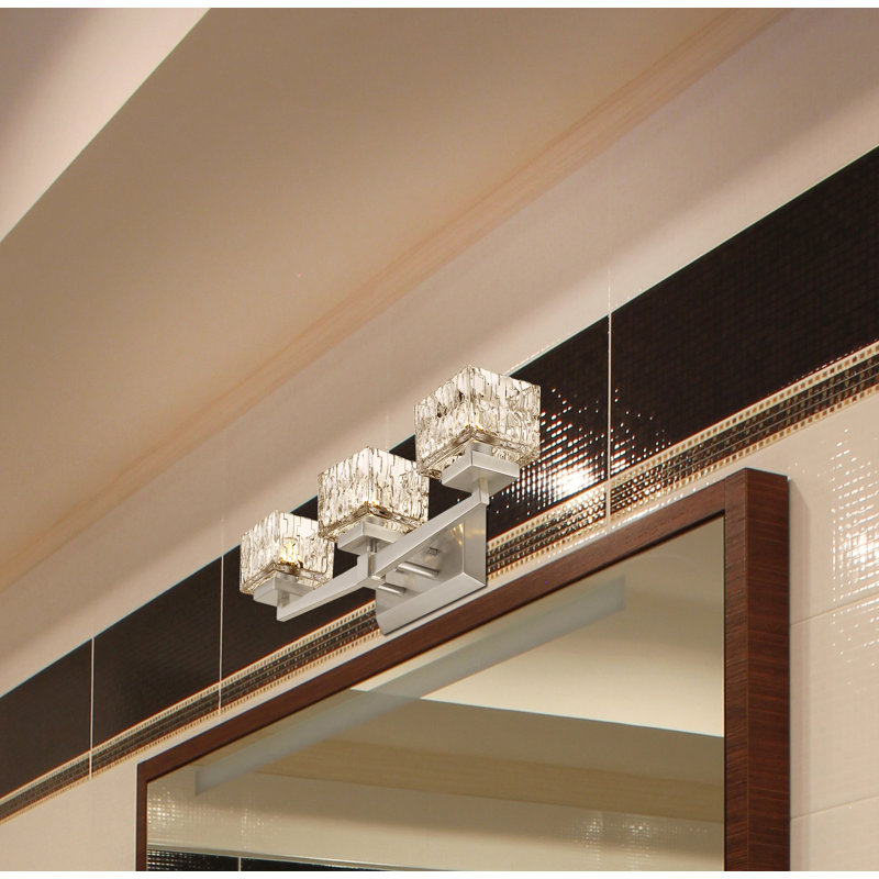 Bechard 3 - Light Dimmable Vanity Light, Chrome, Yes