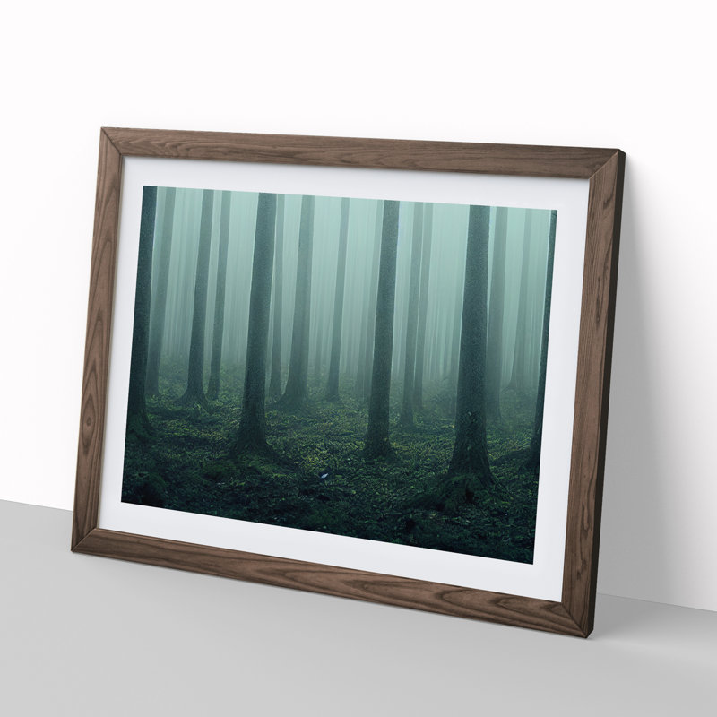 A Captivating Forest - Framed Print, 25cm H x 34cm W x 2cm D, Walnut
