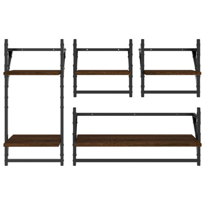 Emeka 5 Piece Bracket Shelf with Towel Bar