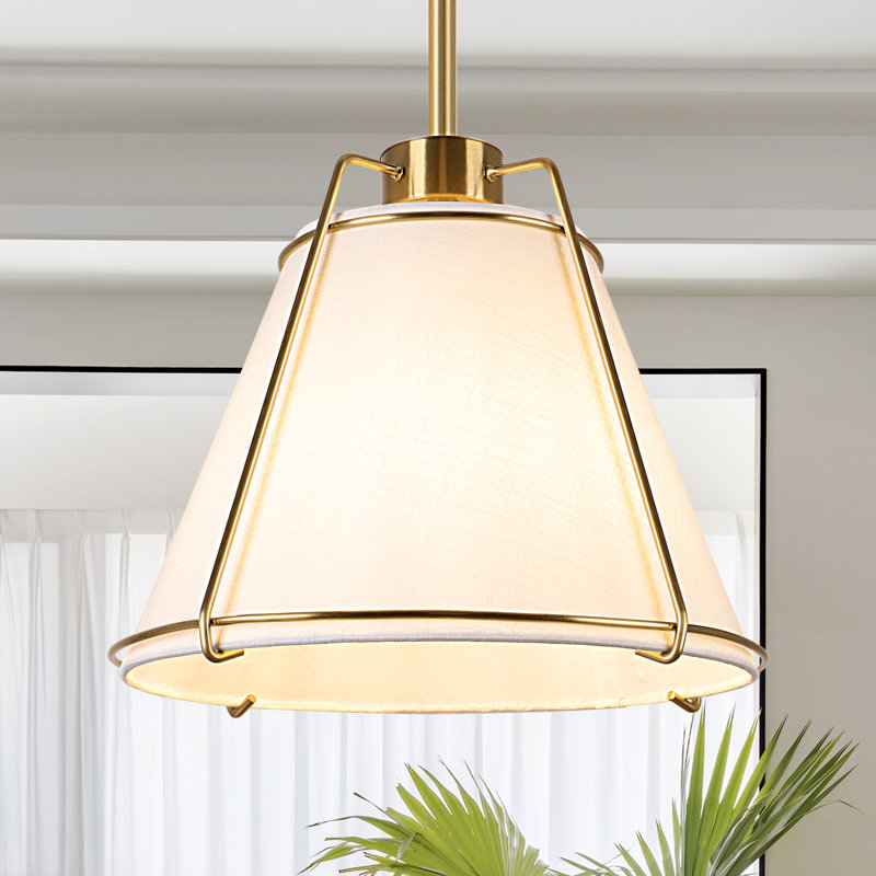 Leibuy 1 - Light Brushed Brass Pendant, Gold
