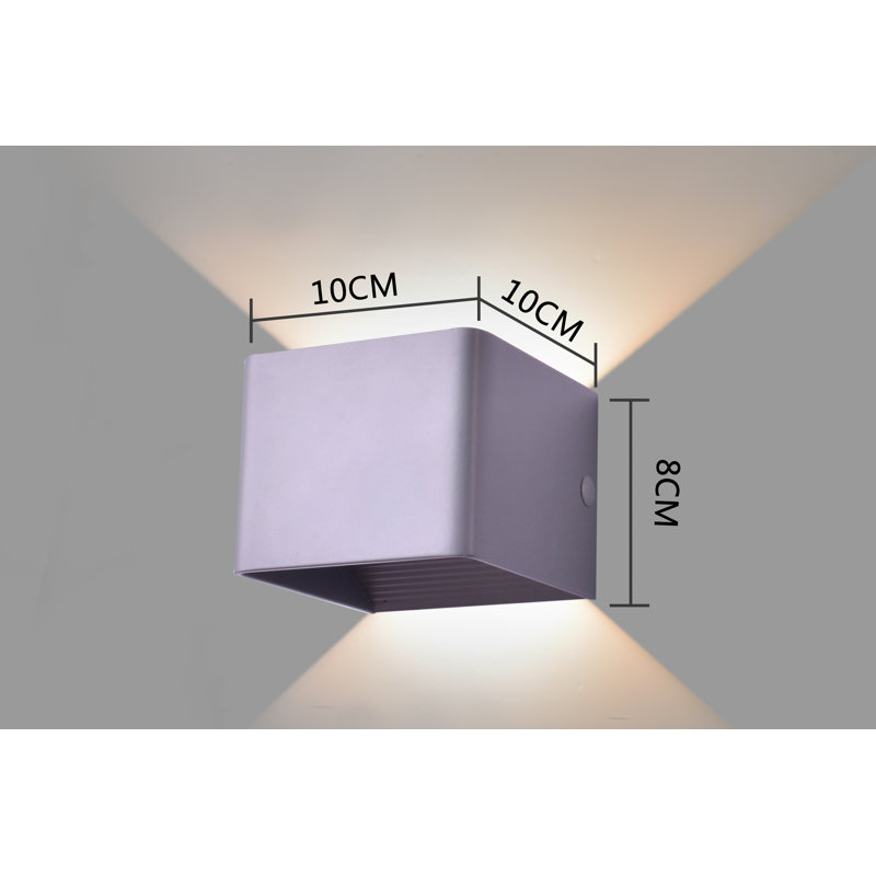 Sabiha    Aluminium LED Flush Mounted Sconce, Grey