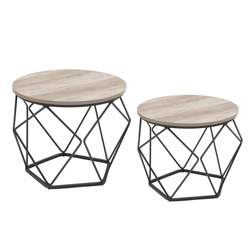 Apison Enclosed Coffee Table, Greige/Black