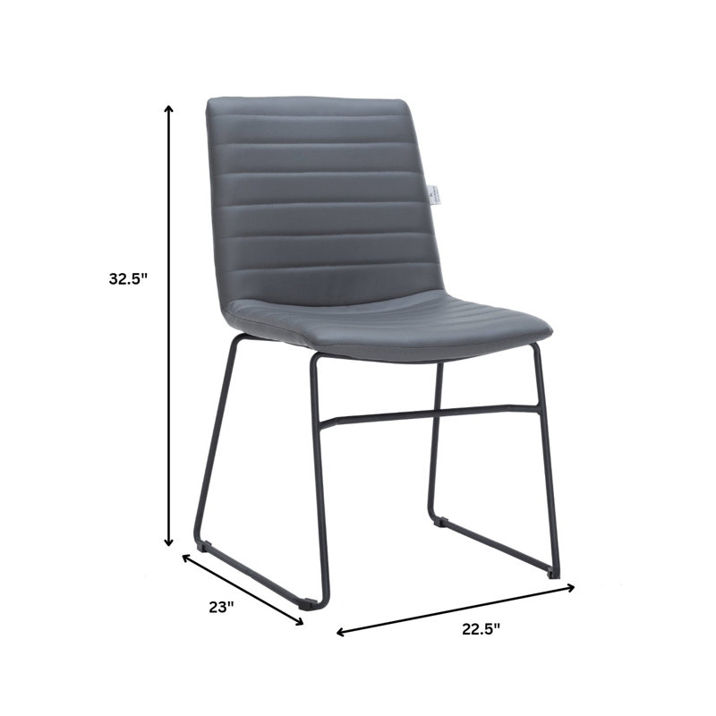 Chaise d'invité de bureau en cuir / polyester Lagan