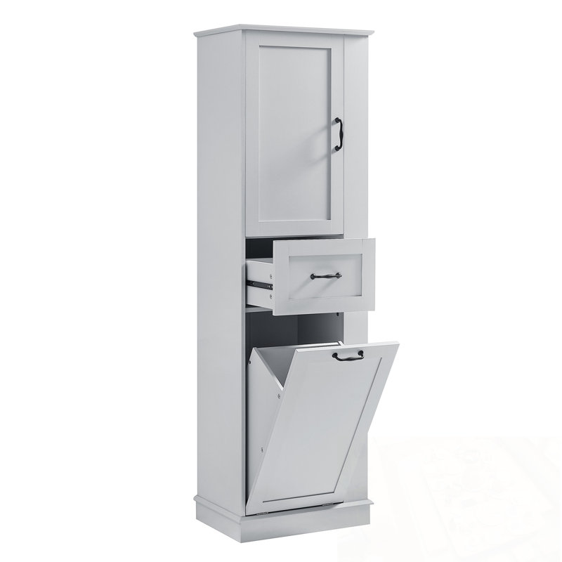 Grande armoire de rangement avec compartiment inclinable et tablettes réglables, Gris