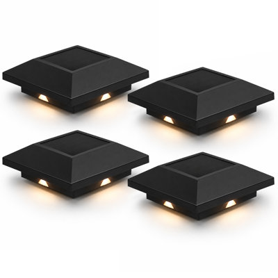Ensemble de 4 ampoules solaires à DEL avec lumière blanche chaude pour l'extérieur, lot de 4