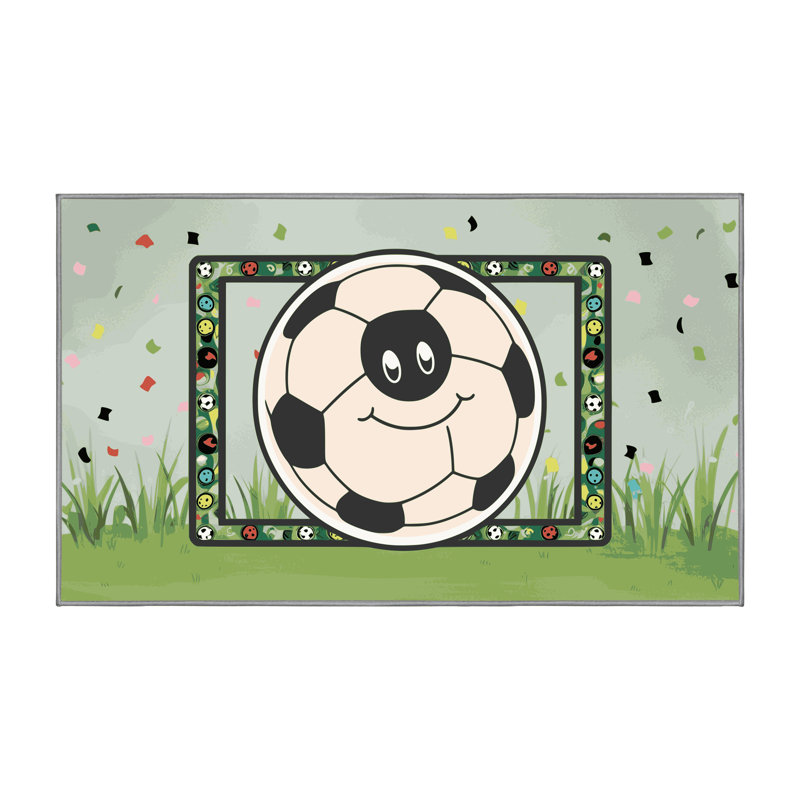 Tapis pour enfants East Urban Home Sports, Rectangulaire 3 pi x 5 pi