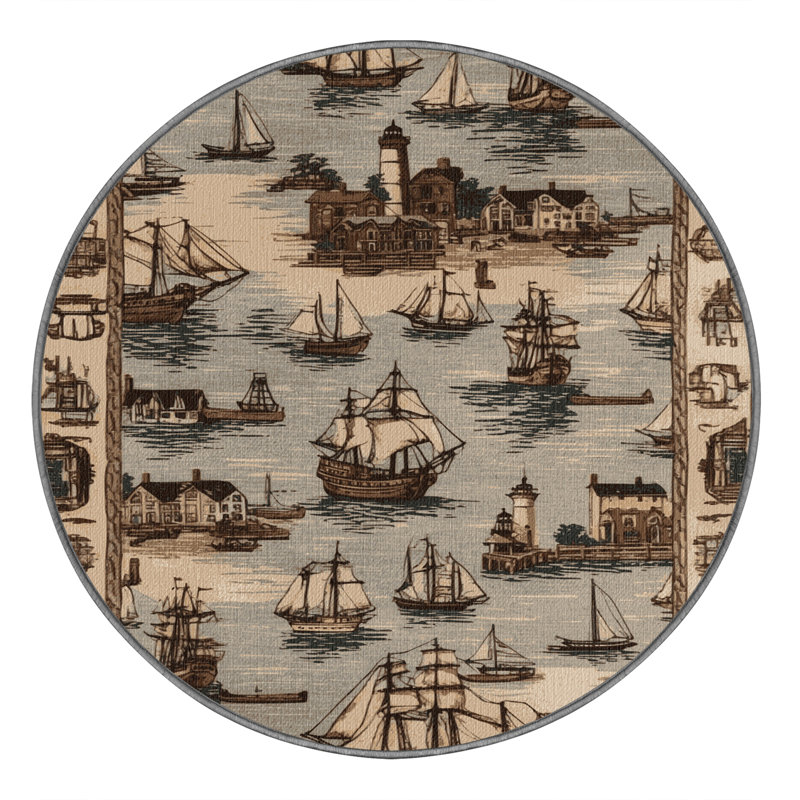  Tapis nautique lavable, Rond 3 pi