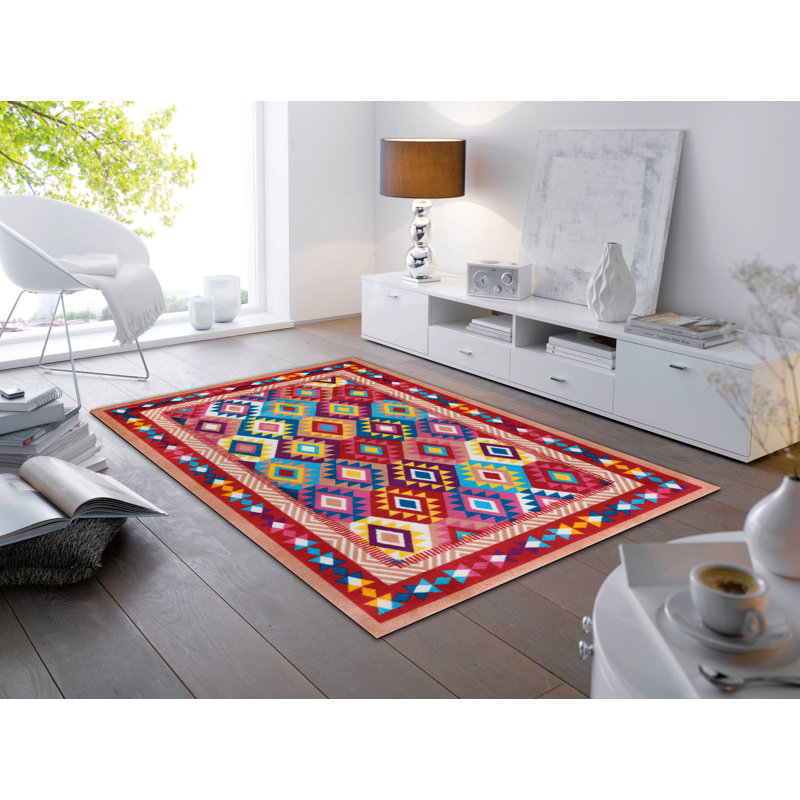 Non-Slip Indoor Doormat, Rectangular 110cm W x 175cm L, Red