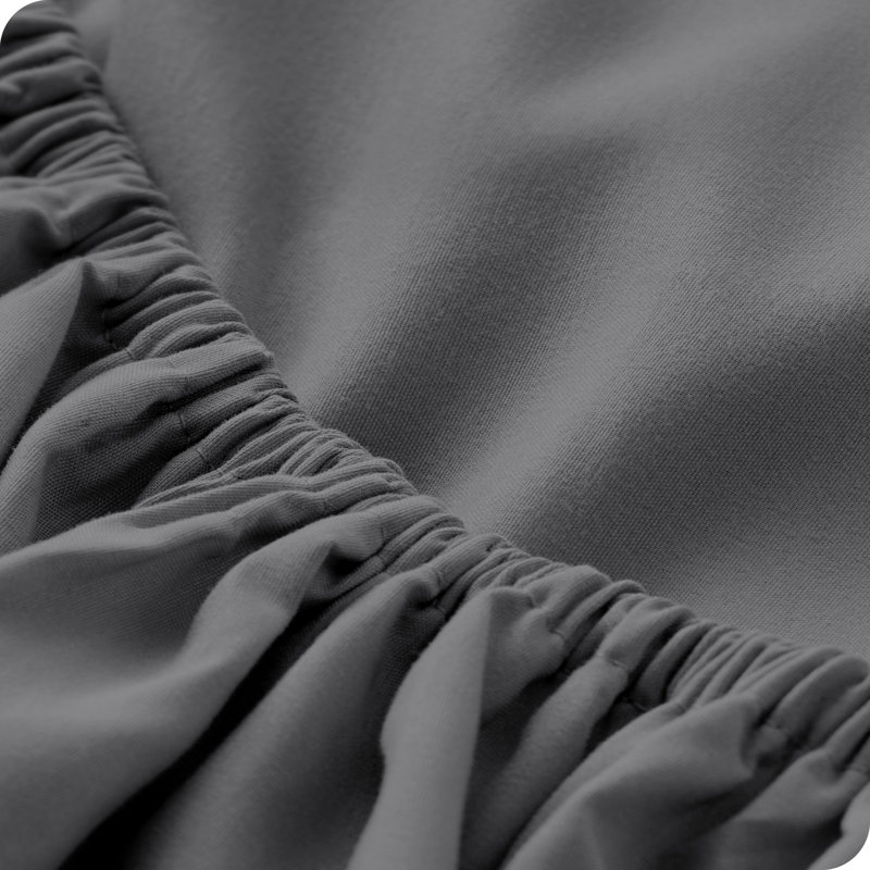 Drap-housse en microfibre, Drap-housse de taille simple, Gris