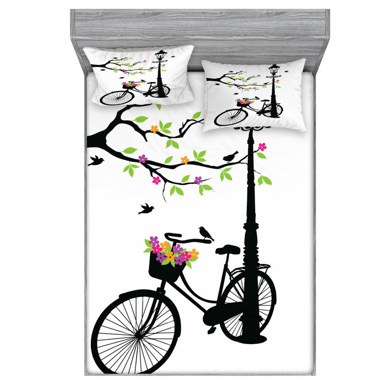 Microfiber Sheet Set, Queen Sheet Set with Fitted Sheet