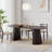 79" Oval Dining Table Duble Pedestal Dining Table Seats 6 Solid Wood Kitchen Table-791047928