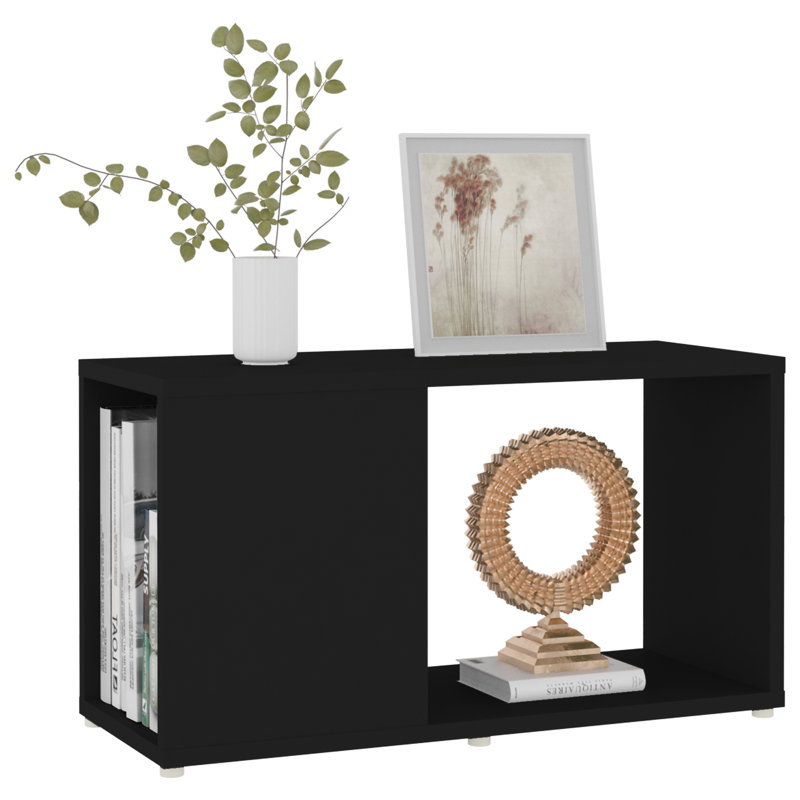 Ginas Floor Shelf End Table, Black