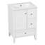 Meuble-lavabo autoportant 24 po avec lavabo 24 po, 3 tiroirs et portes à fermeture en douceur-133678061