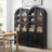 71" Tall Arched Farmhouse Kitchen Pantry Cabinet - Glass Door, Adjustable Shelves & Hidden Drawer-501063177